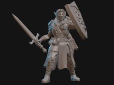 Elf Cleric Of Mystra Miniature 3D Printer Model