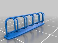 Bicycle Rack H0 1:87 Scale 3D Printer Model