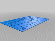 Alphabet Stencil (gnamp) 3D Printer Model