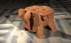 Elephant Penholder 3D Printer Model