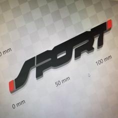 Sport Logo 3D Printer Model