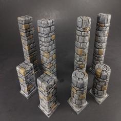 OpenForge 2.0 Dungeon Stone Full Pillars 3D Printer Model