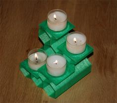 Tea Light Stairway From Hex-Tubes 3D Printer Model