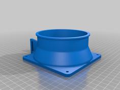 120mm To 4″ Exhaust Fan Shroud For Grow Tents 3D Printer Model