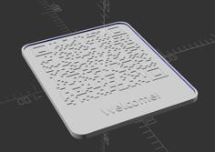 Customizable WiFi QR Code Sign 3D Printer Model