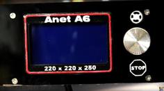 Anet A6, Switch For The Extruder Fan And Frames For The Front Of The Display 3D Printer Model