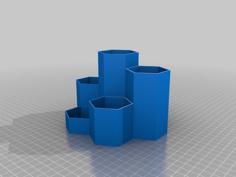 Hexagon Desk Caddy 3D Printer Model