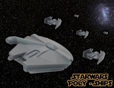 StarWars Poly-Ships 3D Printer Model