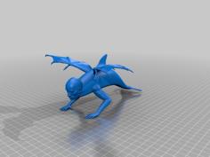 Creeping Dolphin With Wings 3D Printer Model