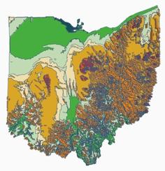 Topographical Map Of Ohio 3D Printer Model