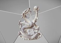 Dragon With Pearl 3D Printer Model