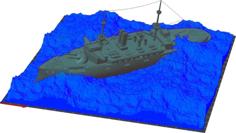 HMS Majestic Battleship 3D Printer Model