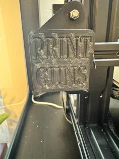 Ender 3 Series QR Code Cover – “Print Guns” 3D Printer Model