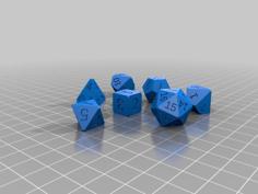 Polyhedral Dice Set For DnD 3D Printer Model