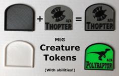 MtG Creature Tokens With Abilities (2 Parts) 3D Printer Model