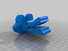 Crocodile Coat Hook 3D Printer Model