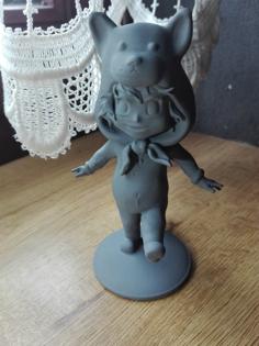 Racoon Girl Figurine 3D Printer Model