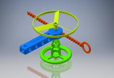 Propeller & Spinning Top Launcher 3D Printer Model