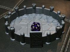 Pillars N Towers Dice Tray #1 For Dungeons & Dragons, Warhammer, Pathfinder And More Tabletop Games 3D Printer Model