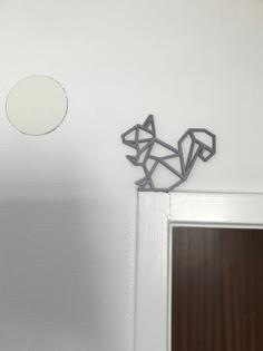 Geometric Squirrel Wall Sculpture 3D Printer Model