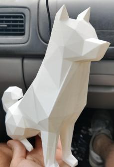 Low Poly American Akita 3D Printer Model