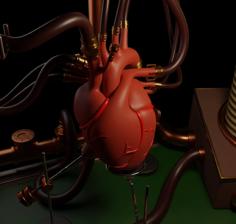 STEAM PUNK HEART 3D Printer Model