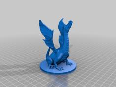 3″ Dragon Mini For D&D Or Other RPGs 3D Printer Model