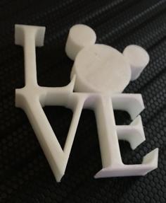 Mickey Love Statue Magnet 3D Printer Model