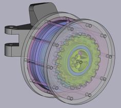 Crawler Hub-motor With Gearbox 3D Printer Model