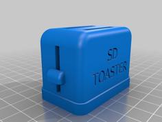 Toaster SD Card Holder 3D Printer Model