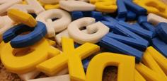 Alphabet Letter Blocks – Extruded And Chamfered 3D Printer Model