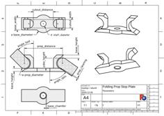 Parametric Folding Prop Stop Insert 3D Printer Model