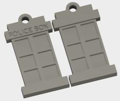 Police Box(Tardis) Keychain 3D Printer Model