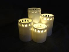 Four Candle Holder 3D Printer Model