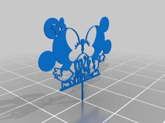 Cake Topper Mikey And Minnie 3D Printer Model