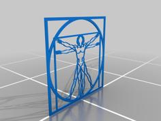 Leonardo Da Vinci Vitruvian Man 3D Printer Model