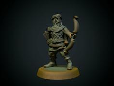 Saracen Archer 28mm (supportless, FDM Friendly) 3D Printer Model