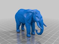 Low Poly Elephant 3D Printer Model