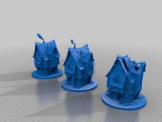 Rundown Medieval Houses – Terrain 3D Printer Model