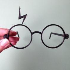 Harry Potter Glasses – Snap Fit With Scar 3D Printer Model