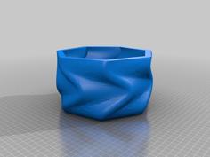 Spiral Wave Flower Bonsai Pot 3D Printer Model