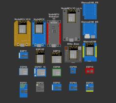 ESP8266 Based Modules Models Library 3D Printer Model