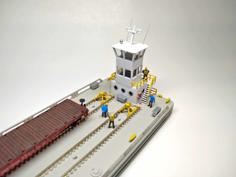 N Scale Railcar Float/Barge Pilot House 3D Printer Model