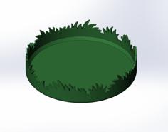 Grass Silhouette Planter Drip Tray 3D Printer Model