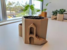 Tower Water Tank Planter Pot 3D Printer Model