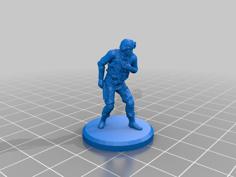 Pistol Captain Modern Military Soldier Police SWAT 3D Printer Model