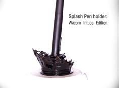 Splashing Pen Holder; Wacom Intuos Edition 3D Printer Model