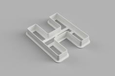 Letter H Cookie Cutter 3D Printer Model