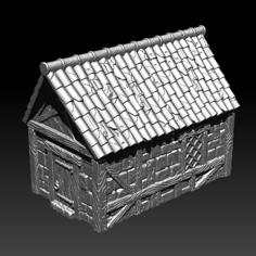 Small Medieval House V2, Kickstarter Teaser Model 3Dlayeredscenery 3D Printer Model