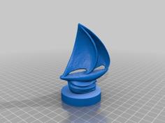 Brigintine New Jersey Outdoor Sailboat Sculpture – Shortened With Pedestal 3D Printer Model